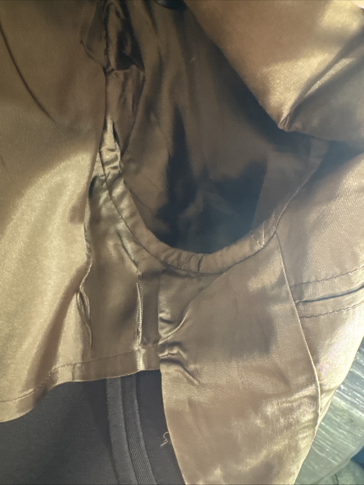 @@ Vintage American Craftsman 40R Chocolate 2 Piece Suit 33x31 Gaberdine Poly