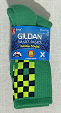 Gildan Boy  s Socks Two Pair Shoe Size 3-9 Arch Support Sports Game School Team
