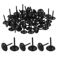 50 Pcs Upholstery Tacks, 9 x 13mm Round Head Upholstery Nails Pins, Black