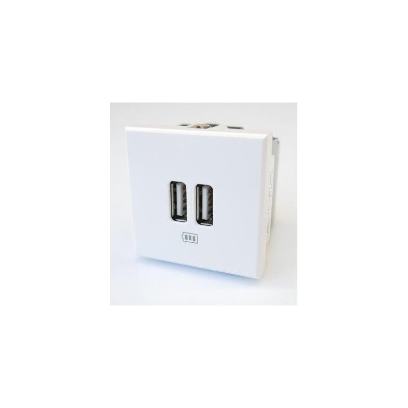 Prise chargeur USB double 5V pour recharger deux smartphones sans adaptateur
