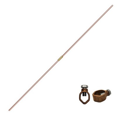GOUNENGNAIL 8ft Ground Rod Kit - 5/8'' Bonded Electrical Copper Grounding Rod wi