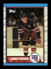 90 James Patrick 3 Rangers 1989 Topps Hockey Sports Trading Card