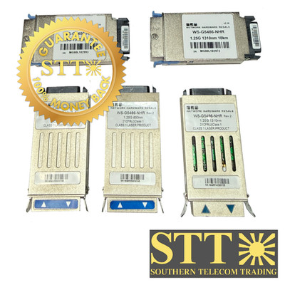 WS-G5486-NHR NETWORK HARDWARE 1000BASE-LX GBIC 1.25G 1310NM (LOT OF 5)