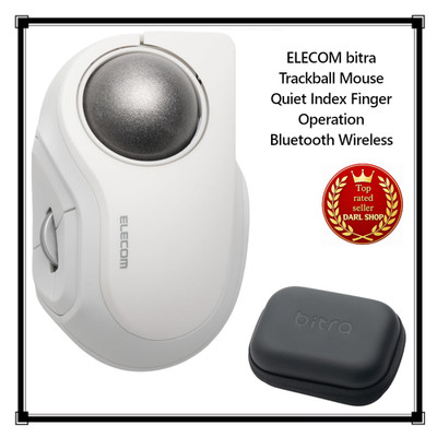 ELECOM bitra Trackball Mouse Quiet Index Finger Operation Bluetooth Wireless New