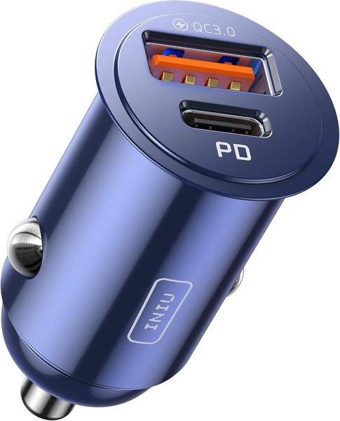 ZigarettenanzüNder 12V Usb C Adapter 60W Auto Pd Qc 3.0 LadegeräT Blau FüR-image