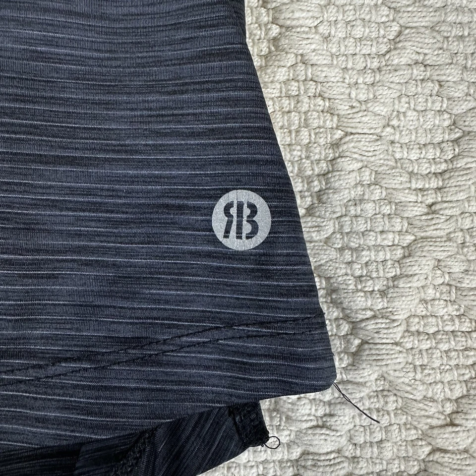 Camiseta sin mangas RB3 Performance XL Activewear negra gris a rayas espalda deportiva para mujer Foto 2 de 4