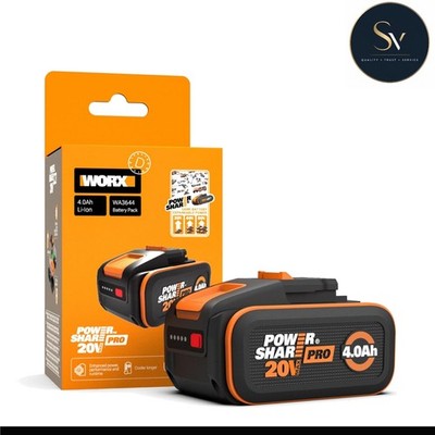 WA3644  PowerShare Pro Akku 20V, Li-Ion, 4,0 Ah | Mehr Sicherheit & längere L...