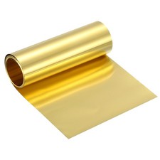 Brass Sheet Roll, 600" x 4" x 0.0004" Metal Flashing Brass Foil Roll, Gold