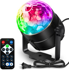 Disco Ball DJ Party Lights Sound Activated Remote Control Strobe Lamp 7 Modes