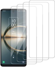  4-Pack Tempered Glass Screen for TCL 30 V 5G, Anti Scratch, Case Friendly