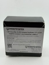 Tamper Evident Holographic Silver Security Label Seal Sticker 1.75"x0.375" 1000