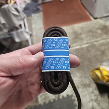 54" long  137cm BROWN rOund waxed boot shoe Laces 5 to 6 eyelets boots shoes