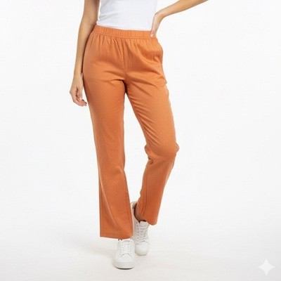 NWT Twinset Orange Cotton Blend Pants Lightweight Casual Sz S