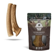 WhiteTail Naturals Tough Antler Dog Chews Axis Deer Horn Antlers for Dogs 2 Pack