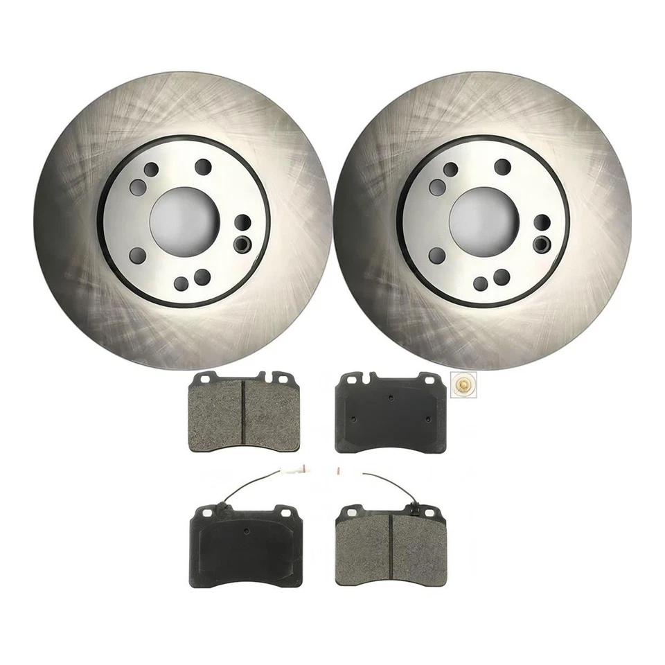 Pastilhas de freio rotores de freio a disco dianteiro compatíveis com 1993 1992 1991 1990 Mercedes-Benz 300SL - Imagem 2 de 4