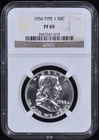1956 Type 1 Proof Franklin Half Dollar 50c NGC PF 65 (PR65) White & Spotless!