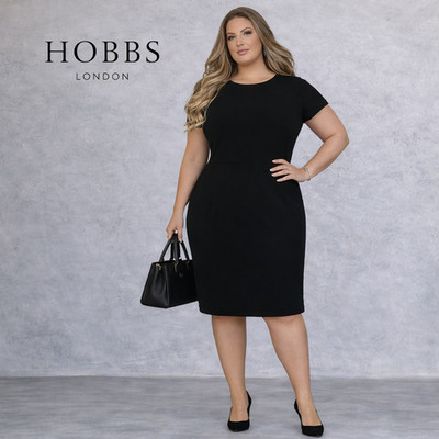 Hobbs Kirsty Damen-Etuikleid schwarz Flügelärmel, Business, Büro UK 16 neu mit Etikett