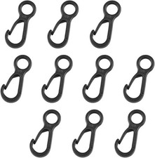 10Pcs Mini Plastic Carabiner Clips, Snap Hooks for Camping, Keychain, Tent, S...