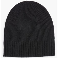 Nordstrom Cashmere Beanie Black New 