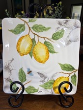 2 Ceramic Serving Platters with Beautiful Lem...