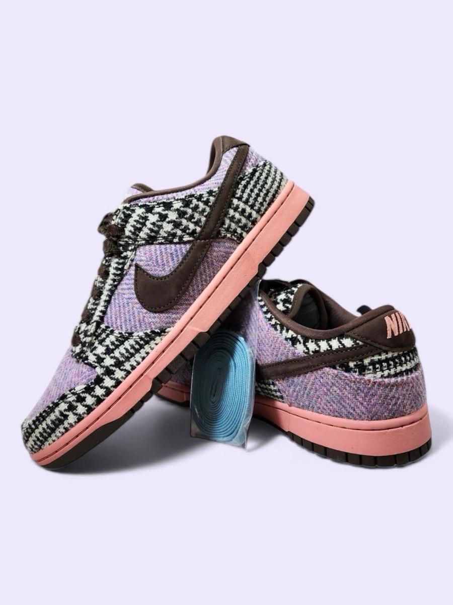 Women 's Size 8.5 - Harris Tweed x Nike Dunk Low Purple Pink W