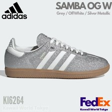 Adidas Originals SAMBA OG W Grey / Off White / Silver Metallic KI6264 Womens NEW