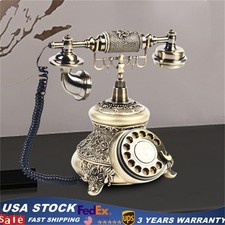 Vintage Handset Rotary Dial Phone Antique Old Fashioned Telephone European Style
