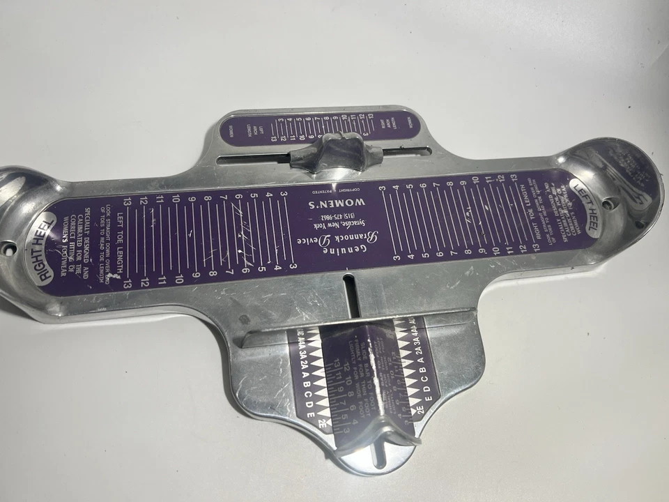 Dispositivo Brannock Genuino Para Mujer Medidor de Zapatos Ancho Arco Pie Herramienta de Medición Foto 4 de 4