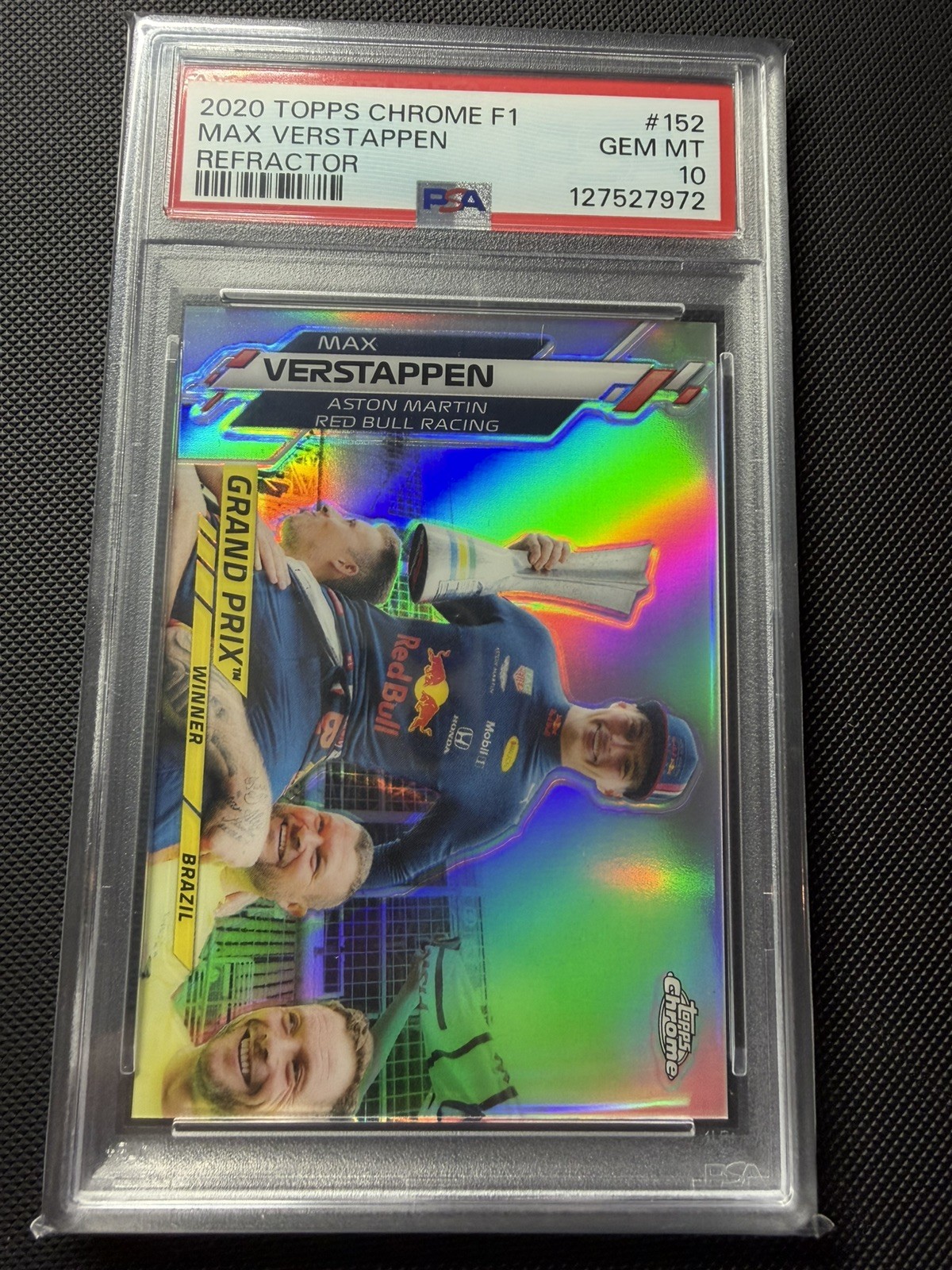 2020 Topps Chrome F1 #152 Max Verstappen RC Refractor PSA 10