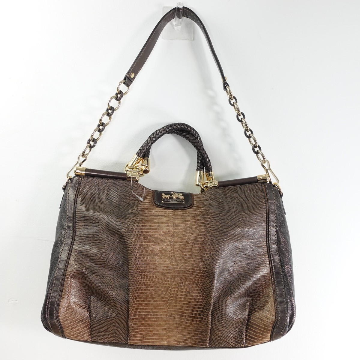 VINTAGE Coach Bag 70TH ANNIVERSARY Brown Leather Shoulder Exotic