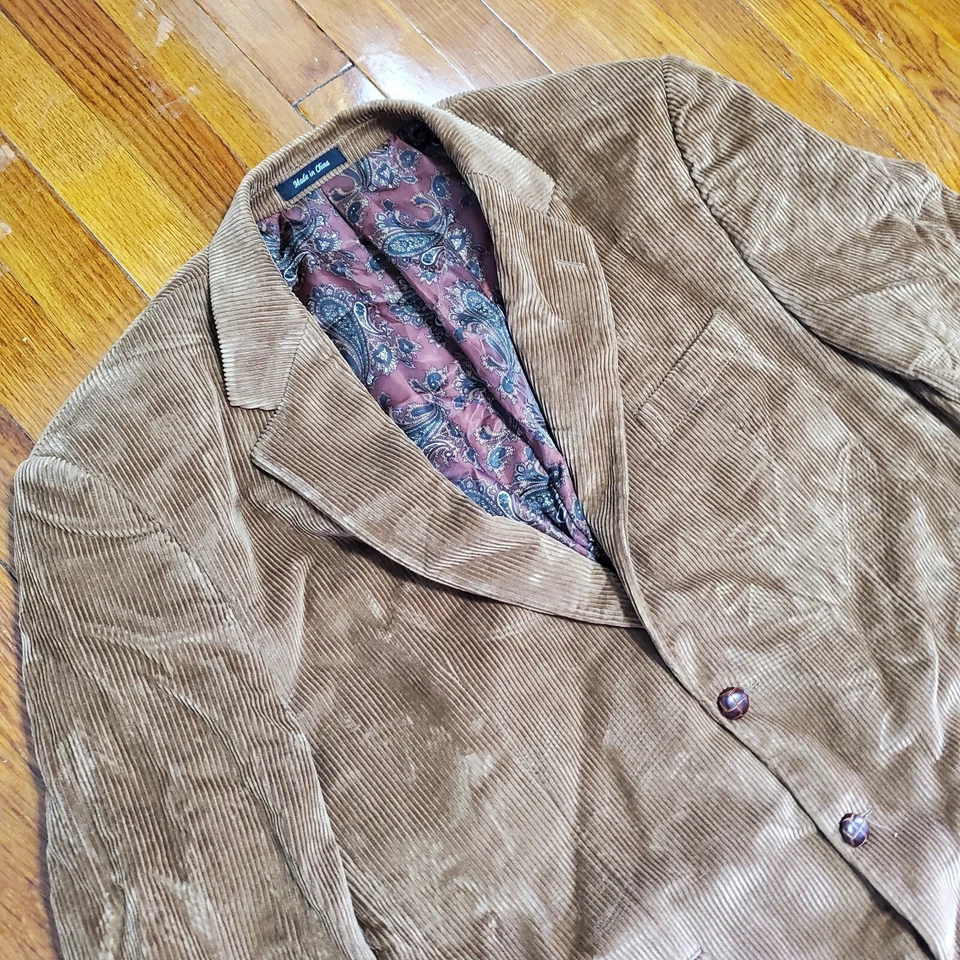 Chaqueta Polo Ralph Lauren Hombre Talla 44 Marrón Pana Blazer Abrigo Deportivo Cachemira De Colección Foto 4 de 4