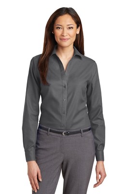 Red House RH77 Ladies Long Sleeve Non-Iron Diamond Dobby Shirt