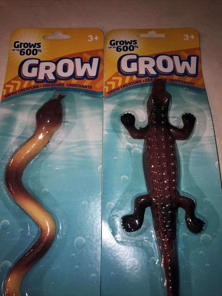 Magic Grow Mega Brown Striped Snake& Alligator Kids Water Play Toy Grows 600 % - Image 2 of 4