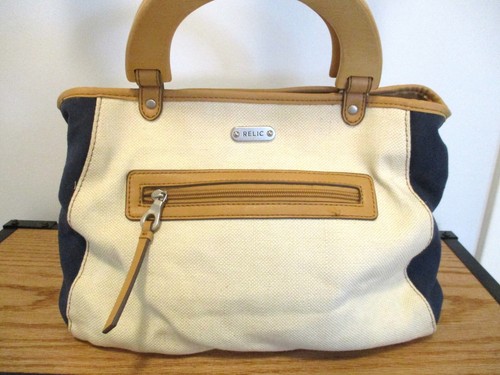 Cute Relic Floral Canvas Hand Bag Great Pre-owned Condition!! - Picture 4 of 7