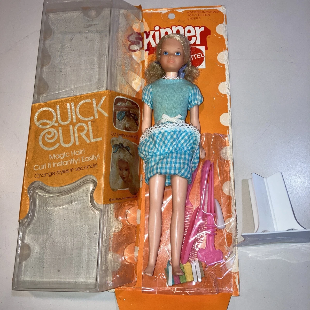 Vintage 1972 Mattel 4223 Quick Curl Skipper Complete In Original Packaging