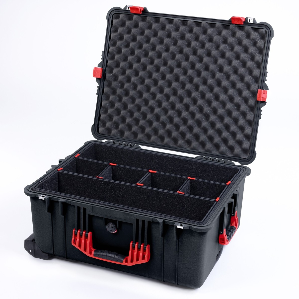Black & Red Pelican 1610 case with TrekPak Dividers and wheels. | eBay