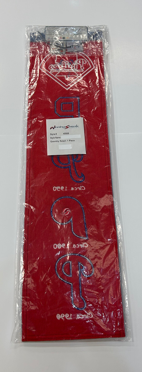 Philadelphia Phillies MLB Baseball Winning Streak Embroidered Heritage Banner