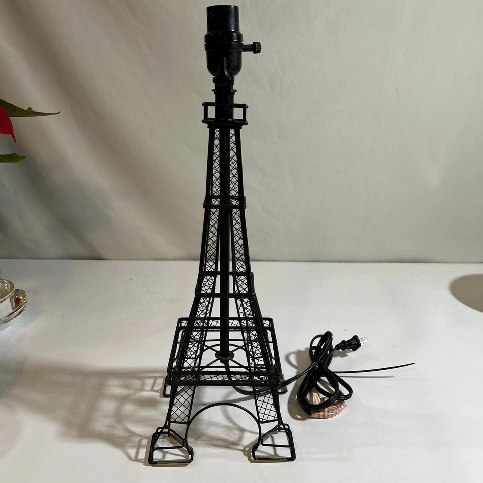 EIFFEL TOWER Lamp Base 19" Tall Black Metal Finish. Paris In Your Home! - Image 3 of 4