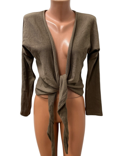 ELEMENTE CLEMENTE By OSKA Size 2 - L / XL Women's Cardigan Brown Long Sleeve