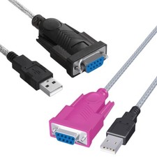Extra USB to RS232 Serial Adapter USB Male to DB9 Female Serial Converter Cable