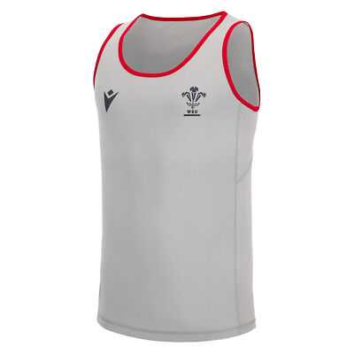 Macron Wales Official WRU 22/23 Mens Rugby training singlet vest  // RRP £35