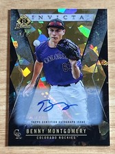 2021 Bowman Draft #BI-8 Benny Montgomery Invicta Gold Refractor Auto /50