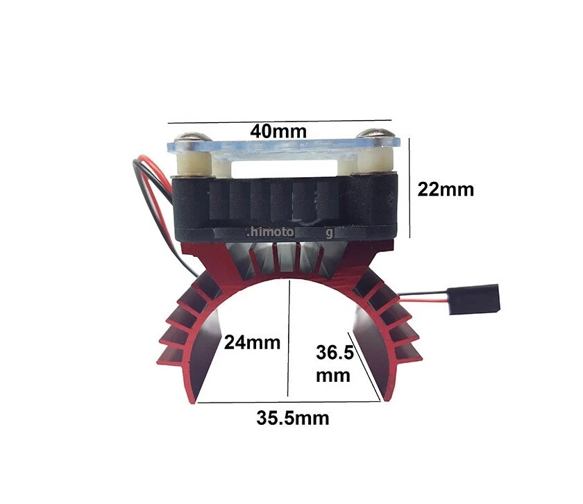 61010 Dissipatore di Calore con Ventola Himoto 1/8 HIMOTO HEAT SINK WITH FAN - Immagine 2 di 2