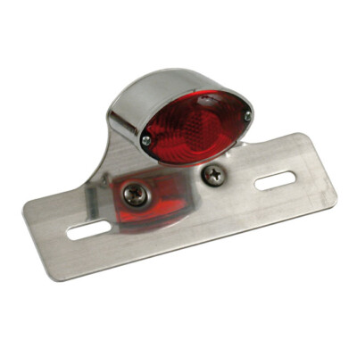 MOTORCYCLE STOREHOUSE UNIVERSAL MINI CATEYE TAILLIGHT CHROME BC40137 - T