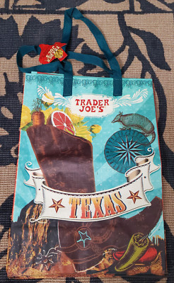 NEW w / Tag Trader Joe's Texas Reusable 100%Polypropylene Shopping Bag 6 gallon