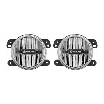 KC HiLiTES 497 Gravity G4 Amber LED Fog Light (SAE/ECE), clear Pair