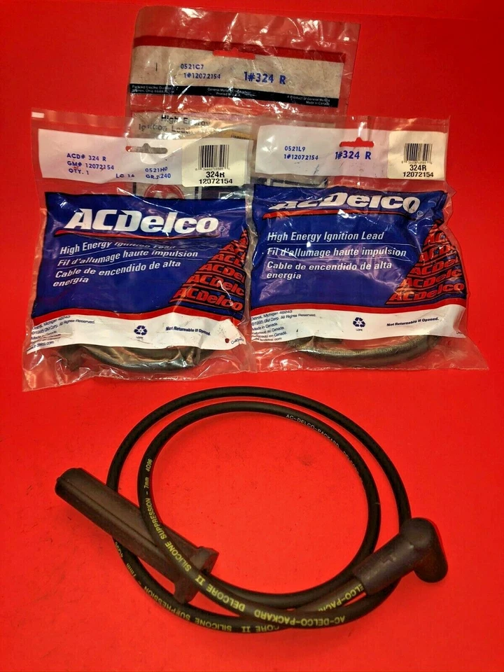 Cable de bujía de plomo de encendido de alta energía NOS OEM ACDelco 324R GM 12072154 Foto 3 de 4