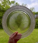 (6) VTG HOCKING DEPRESSION GLASS MISS AMERICA CLEAR 10" DINNER PLATES~EUC