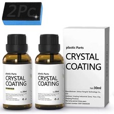 Crystal Coating Plastic Restoration Kit2 Pcs for Car Interior Plastics