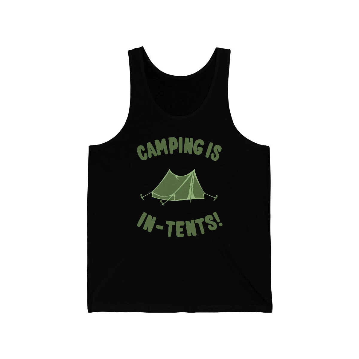 Camping Is In-Tents Unisex Tank Top